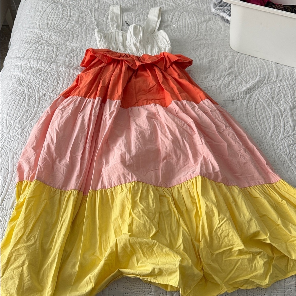 NWOT ENGLISH FACTORY White,Orange and yellow Maxi Dress in XS - Picture 10 of 10